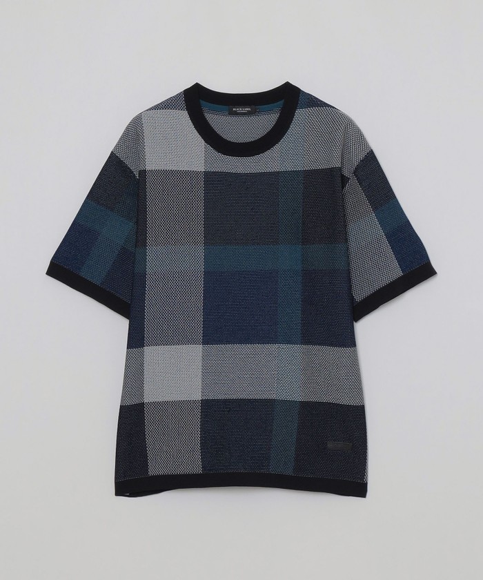 エアメッシュクレストブリッジチェックニットTシャツ(508131409