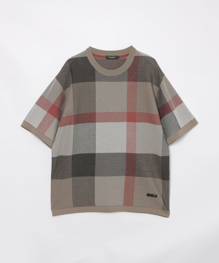 エアメッシュクレストブリッジチェックニットTシャツ(508131409
