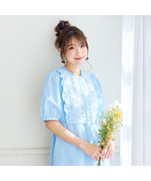 ローズティアラ RoseTiara 【人気のため追加】アイレット刺繍ブラウス 
