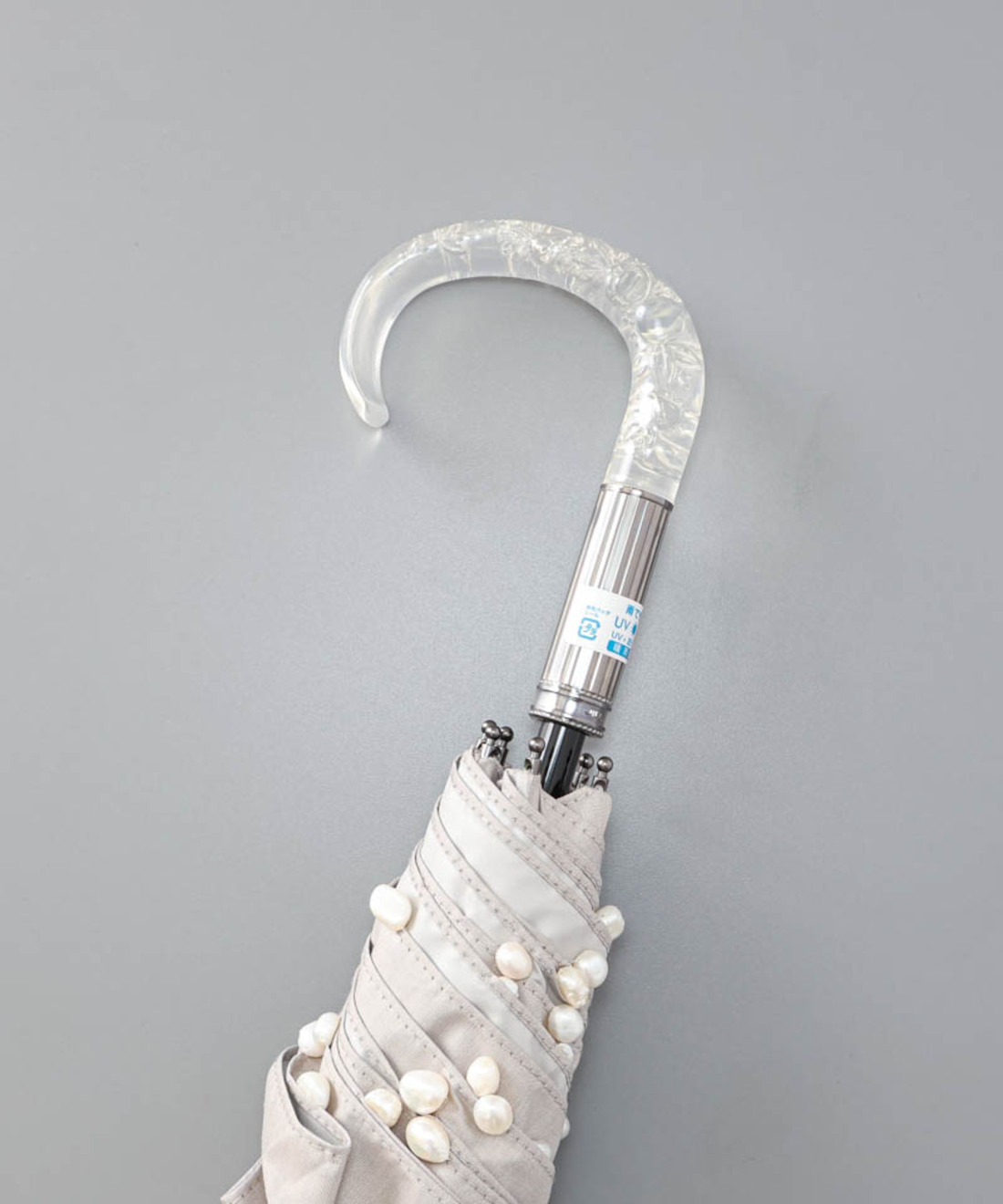 JILL STUART（ジル スチュアート）ランダムパール付き晴雨兼用傘(2段折