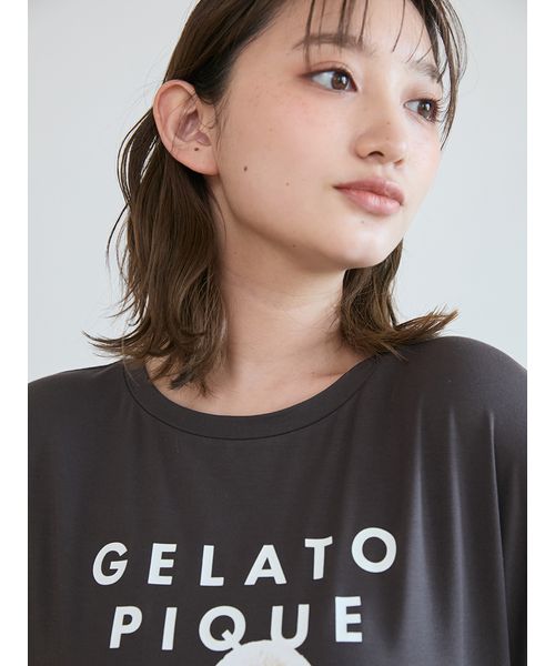 ジェラートピケ　接触冷感　coolデザートロゴワンピース gelato pique｜【接触冷感】COOLレーヨンデザートロゴワンピース