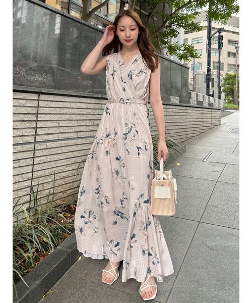 【8/26値下げ‼︎エステラケー】カシュクールフラワーワンピース カシュクールフラワープリントワンピース | N. Natural Beauty