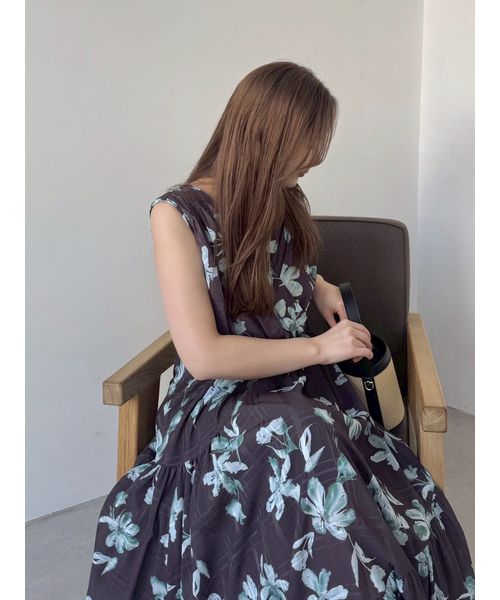 フラワープリントカシュクールワンピース／接触冷感(508218227)｜阪急