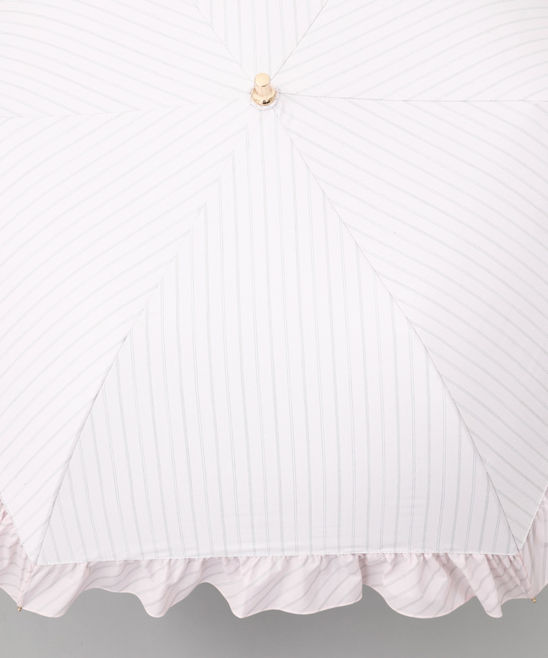 即納【JILL by JILL STUART☆ストライプフリル晴雨兼用パラソル JILL STUART（ジル スチュアート）】ストライプフリル晴雨兼用