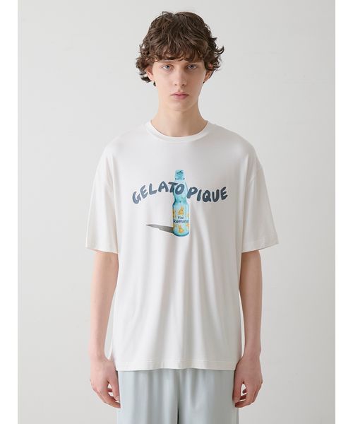 接触冷感】【HOMME】レーヨンクジラモチーフTシャツ M&ハーフパンツM