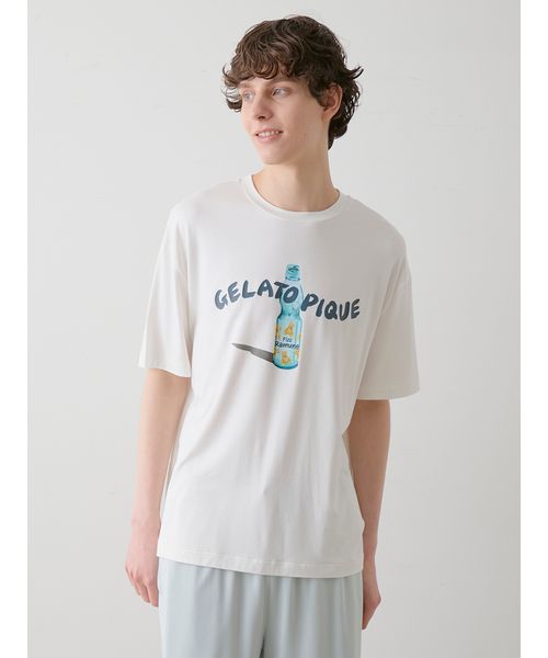 HOMME】【接触冷感】レーヨン夏祭りプリントTシャツ&トハーフ