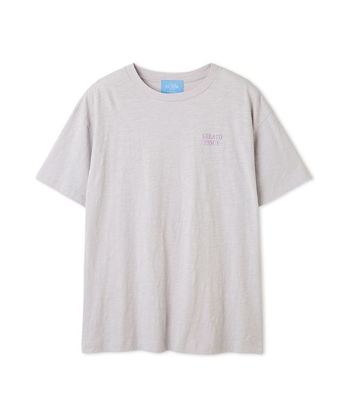専用 ジェラートピケ 接触冷感 ICEワンポイントビッグTシャツ ブルー