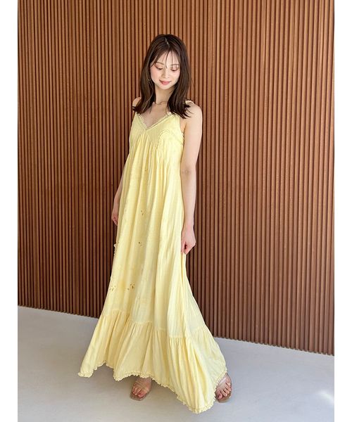 フラワーエンブロイダリーマキシワンピース(508236001)｜阪急