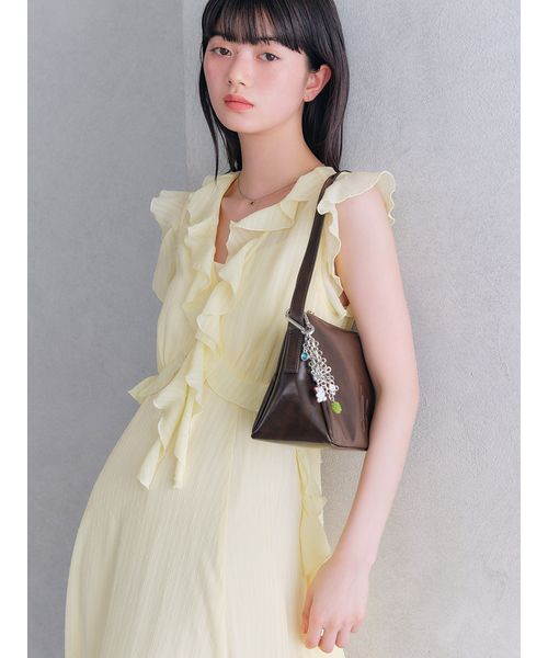 NOBLE ラッフルフレアプリーンワンピース 追加》【Maison Vincent】チェーンバッグ 10のコーディネート