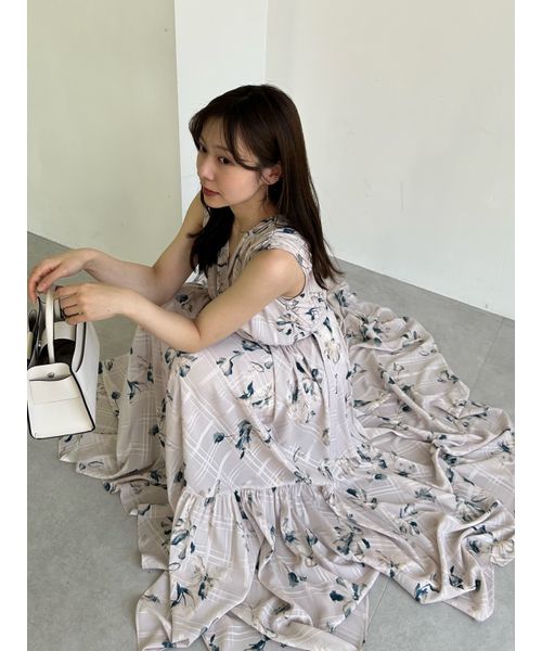 フラワープリントカシュクールワンピース／接触冷感(508218227