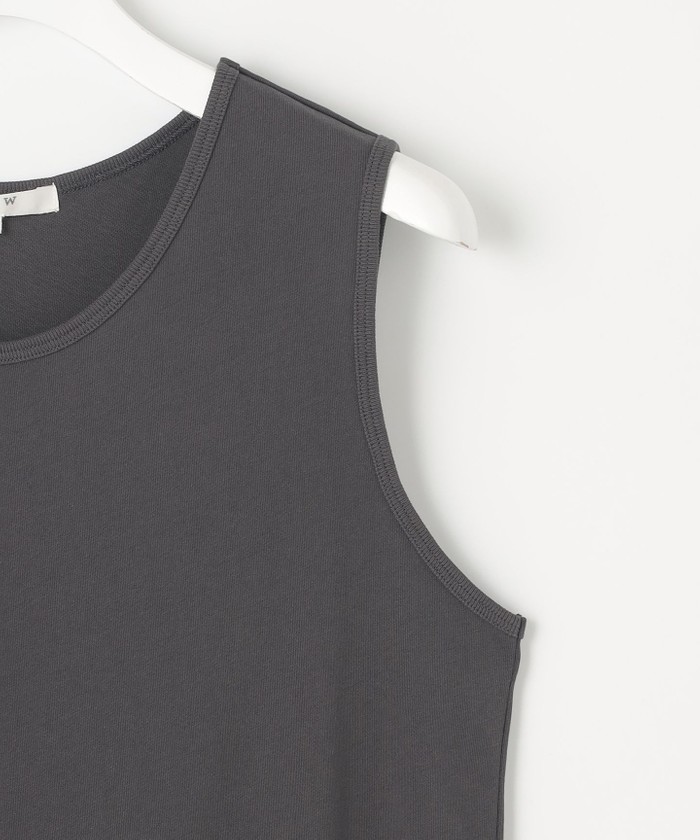 tシャツ 「SLOW/一部店舗限定」ライトツイストコットン レイヤード タンクトップ レディース SLOW／一部店舗限定】ライトツイストコットン レイヤード