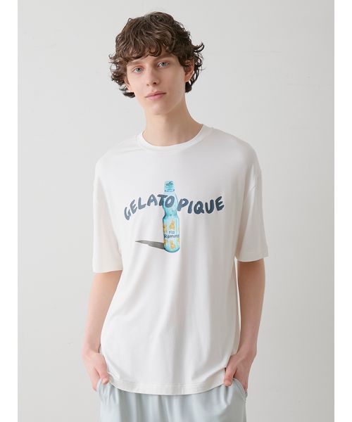HOMME】【接触冷感】レーヨン夏祭りプリントTシャツ&トハーフ