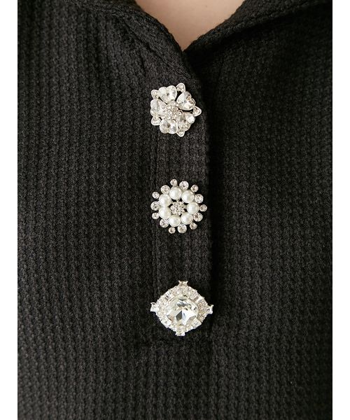 L.B CANDY STOCK]セーラーカラービジューミニワンピース