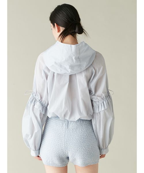 完売【LILY BROWN×MARY QUANT】UVカットフリルシアーブルゾン クーポン】【LILY BROWN×MARY QUANT】UVカットフリルシアー