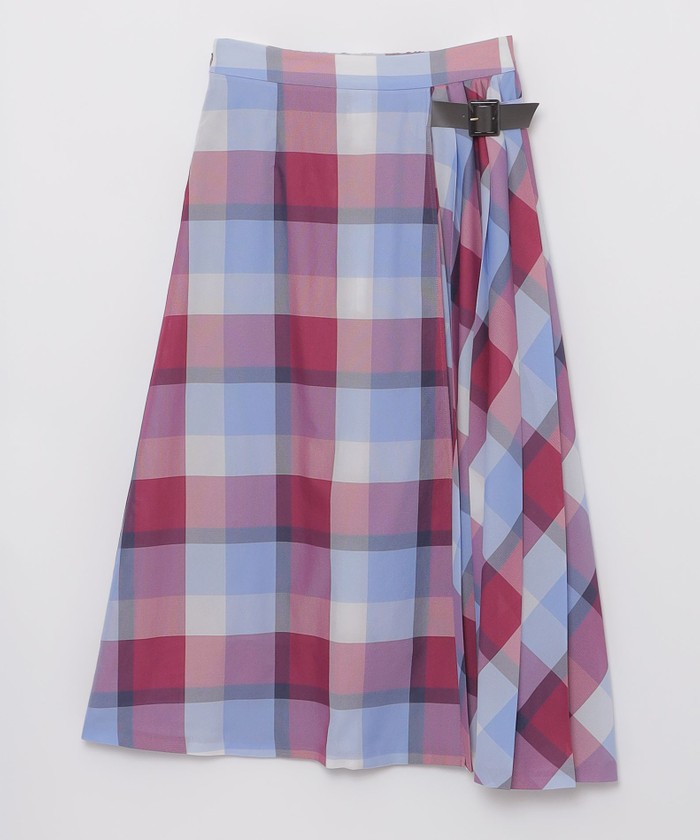 クレストブリッジチェックカラミクロスロングスカート(508237084