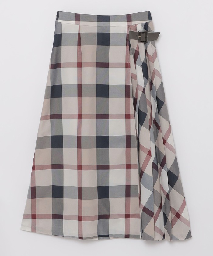 クレストブリッジチェックカラミクロスロングスカート(508237084