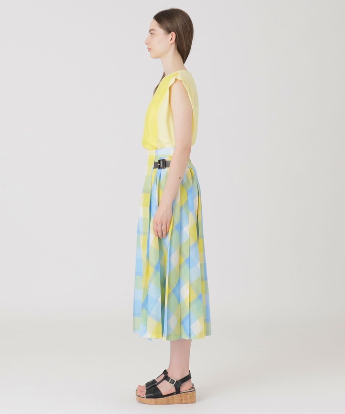 クレストブリッジチェックカラミクロスロングスカート(508237084