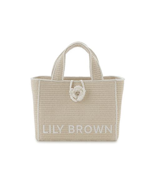 LILY BROWN×MARY QUANT ジュートロゴトート 限定カラー】【LILY BROWN×MARY QUANT】ジュートロゴトート