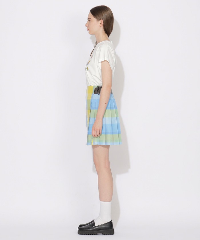 クレストブリッジチェックカラミクロスミニスカート 原宿・WEB限定】クレストブリッジチェックカラミクロスミニ