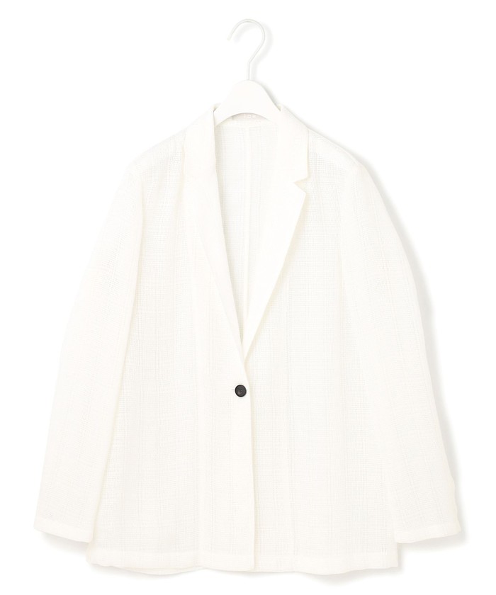 スクエアチェックレノクロス レースジャケット(508280457)｜阪急百貨店