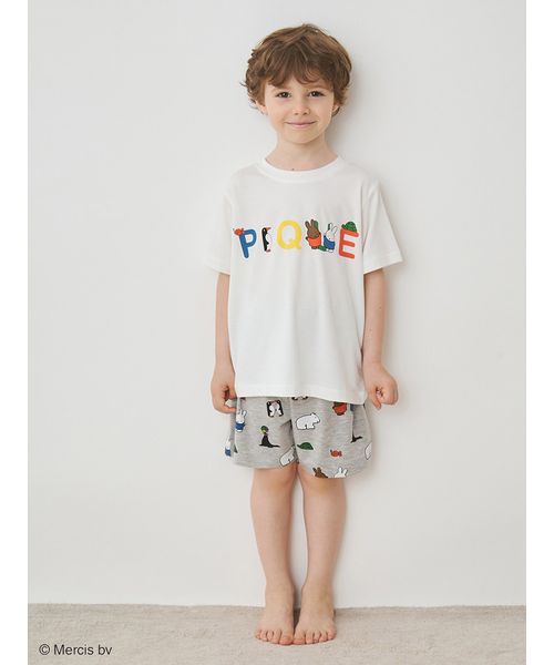 接触冷感　Dick Bruna ワンポイントTシャツ&ショートパンツ　ピンク 接触冷感 Dick Bruna ワンポイントTシャツ&ショートパンツ