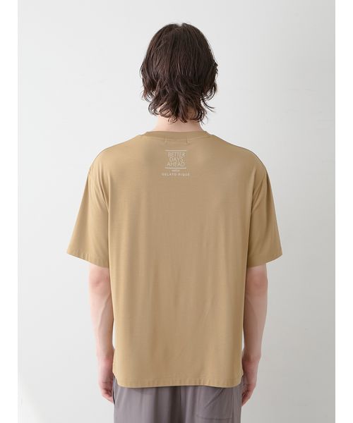 HOMME】【接触冷感】クールレーヨンロゴTシャツ＆ハーフパンツ