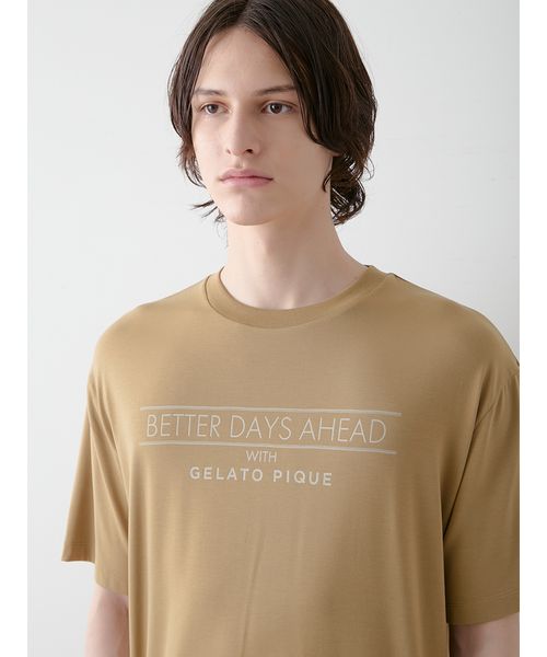 【接触冷感】レーヨンロゴワンポイントTシャツ& ハーフパンツ 接触冷感】レーヨンロゴワンポイントTシャツ(カットソー・T