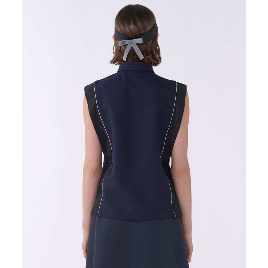 ランバン スポール LANVIN SPORT 異素材MIXノースリーブシャツ
