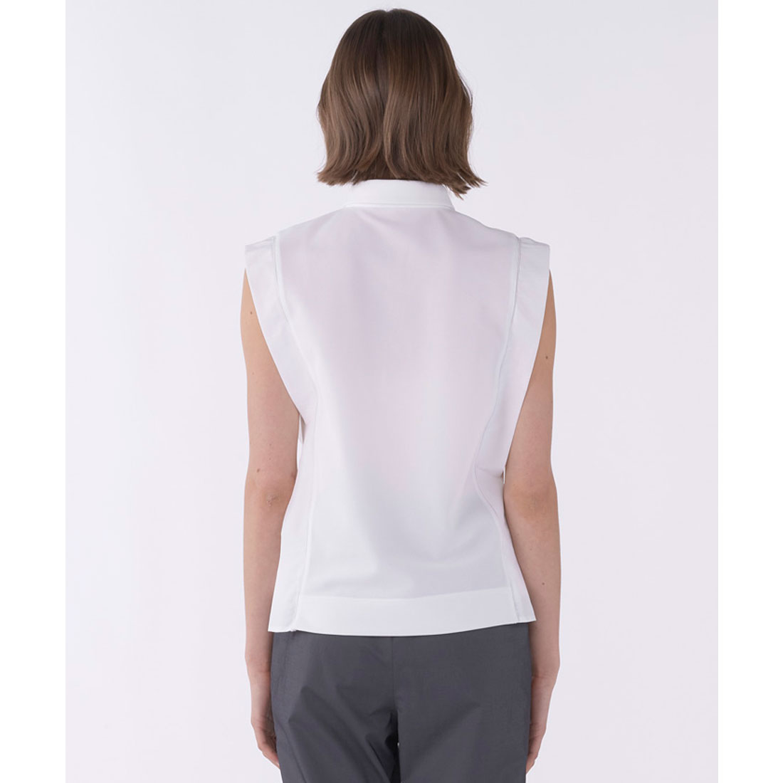 ランバン スポール LANVIN SPORT 異素材MIXノースリーブシャツ