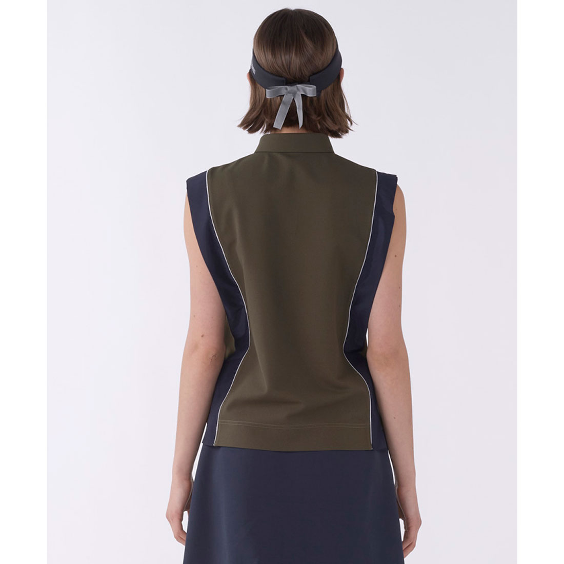 ランバン スポール LANVIN SPORT 異素材MIXノースリーブシャツ