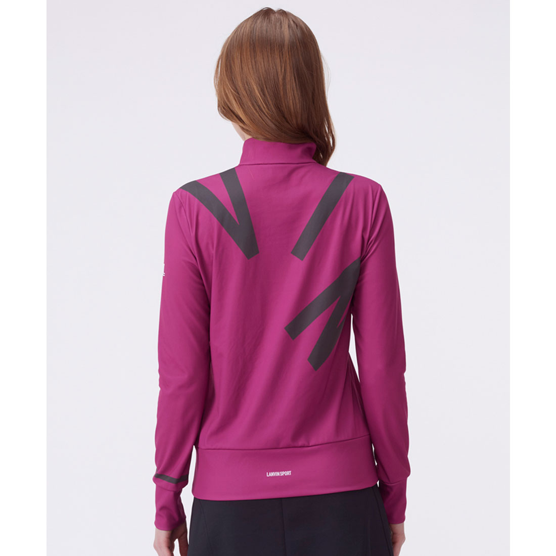 LANVIN SPORT ランバンスポール ジップジャケット ロゴ 38 ランバン スポール LANVIN SPORT BIGロゴプリントハーフジップ