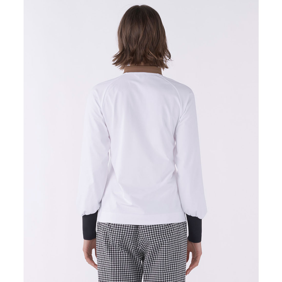 ランバン スポール LANVIN SPORT メッシュリブ襟長袖ポロシャツ