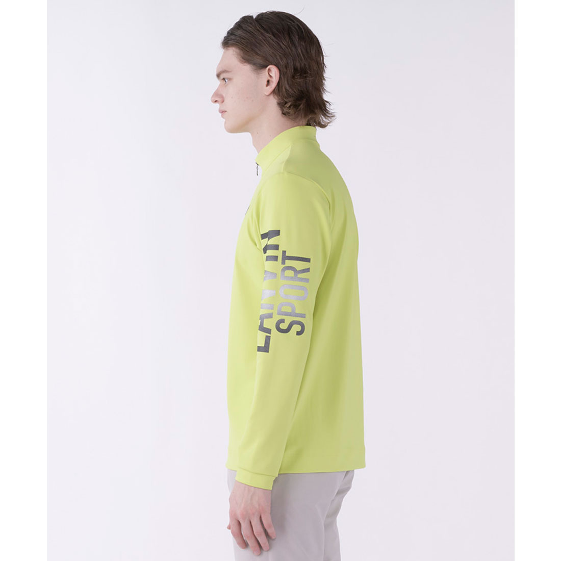 ●未使用品　LANVIN SPORT ゴルフウェア　長袖スポーツジップシャツ ランバン スポール LANVIN SPORT スタンドハーフジップ長袖