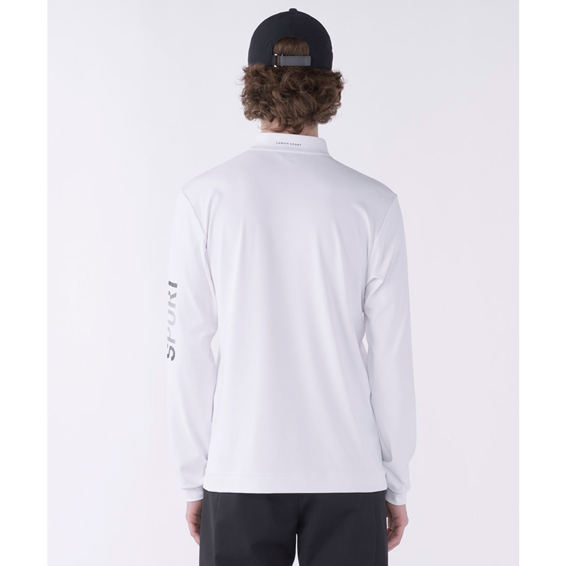 75%OFF処分25,300円➡︎6,325円ランバンスポール　L 白長袖シャツ ランバン スポール LANVIN SPORT スタンドハーフジップ長袖