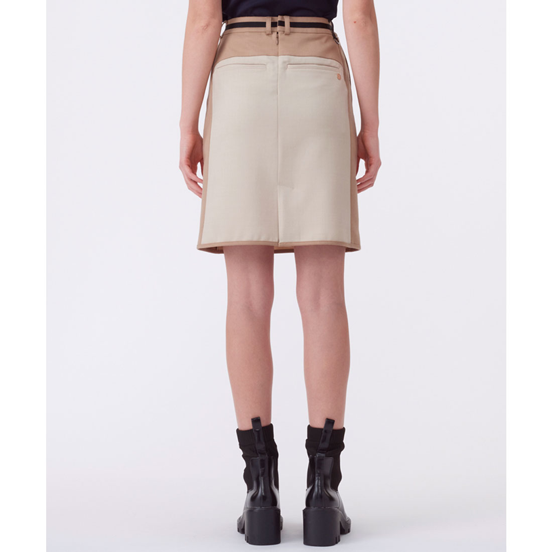 【美品/L】LANVIN SPORT ランバンスポール　ストレッチ　スカート　黒 LANVIN SPORT スカート【ストレッチ/接触冷感】 -デサントストア