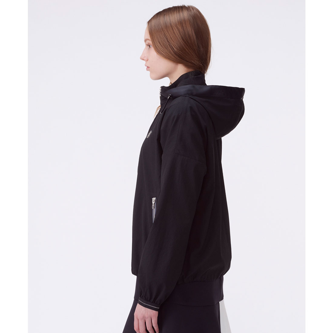 定価42900円【新品】レディース38ランバンスポール ハイブリットブルゾン黒 ランバン スポール LANVIN SPORT ブルゾン【はっ水】(508340066