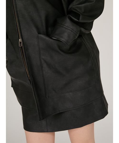 フェイクレザーダブルジップブルゾン(508359463)｜阪急百貨店公式通販