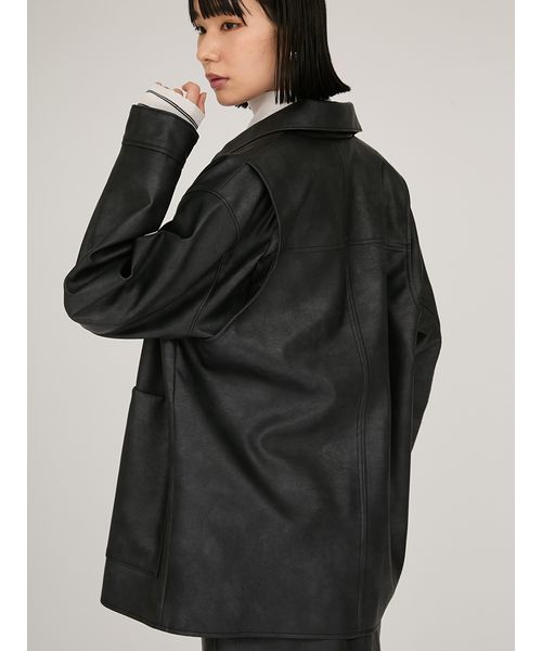 フェイクレザーダブルジップブルゾン(508359463)｜阪急百貨店公式通販