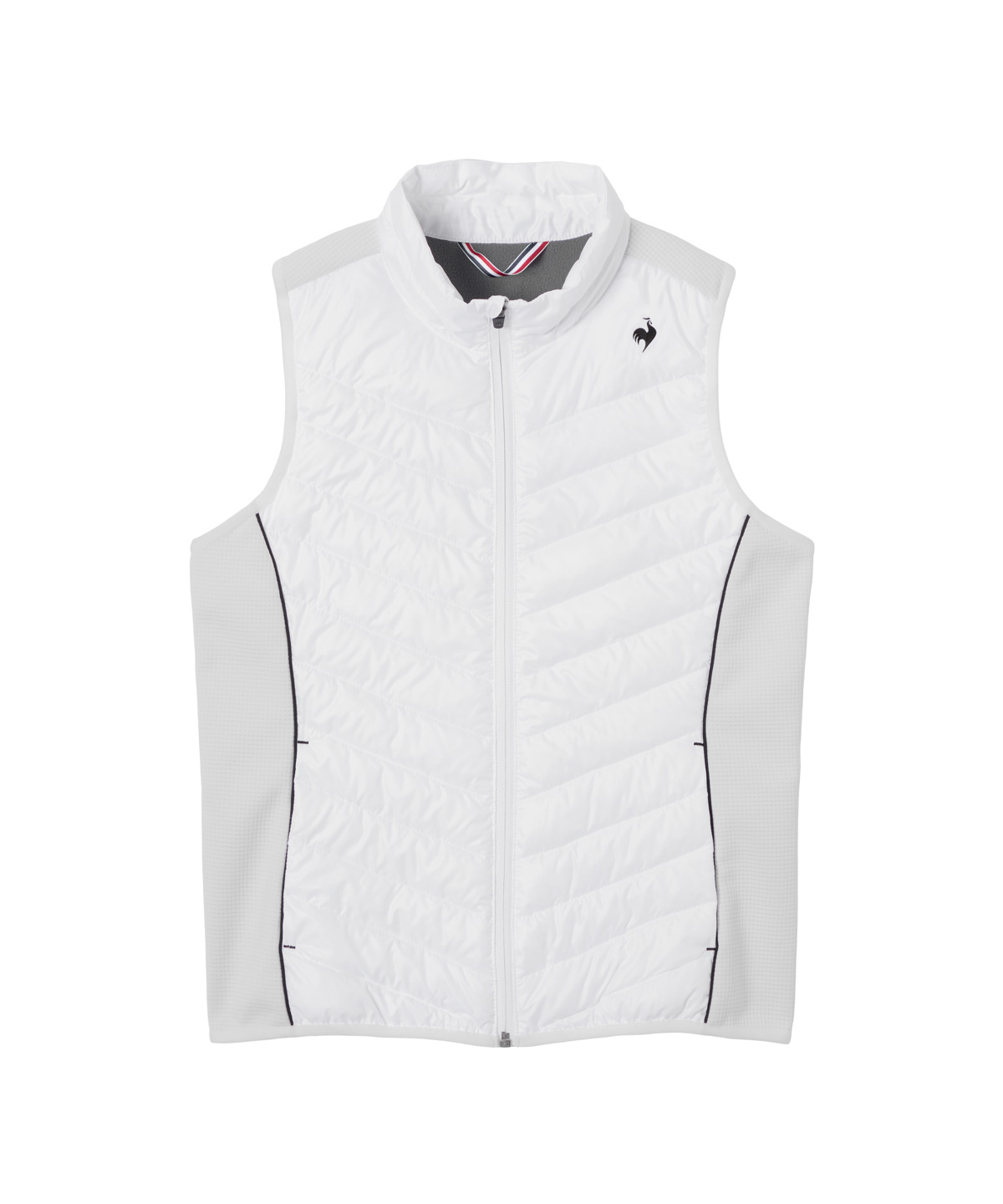 ルコックホワイト中綿ベスト フード付き ルコックスポルティフ le coq sportif パディングベスト