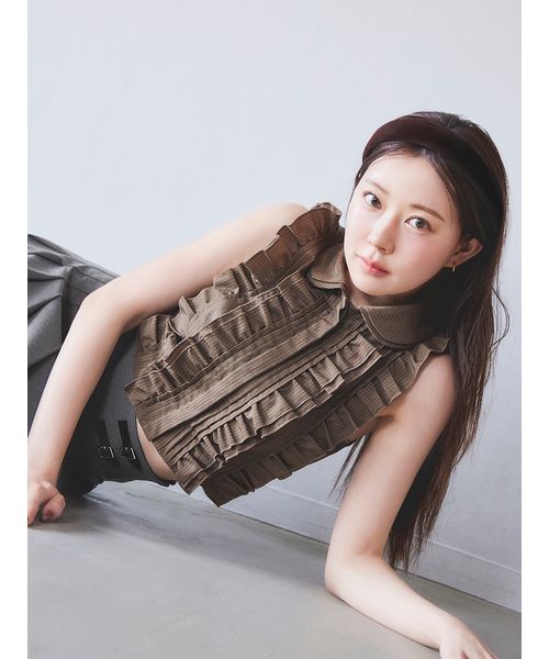 ノースリクロップドフリルシャツ(508360135)｜阪急百貨店公式通販