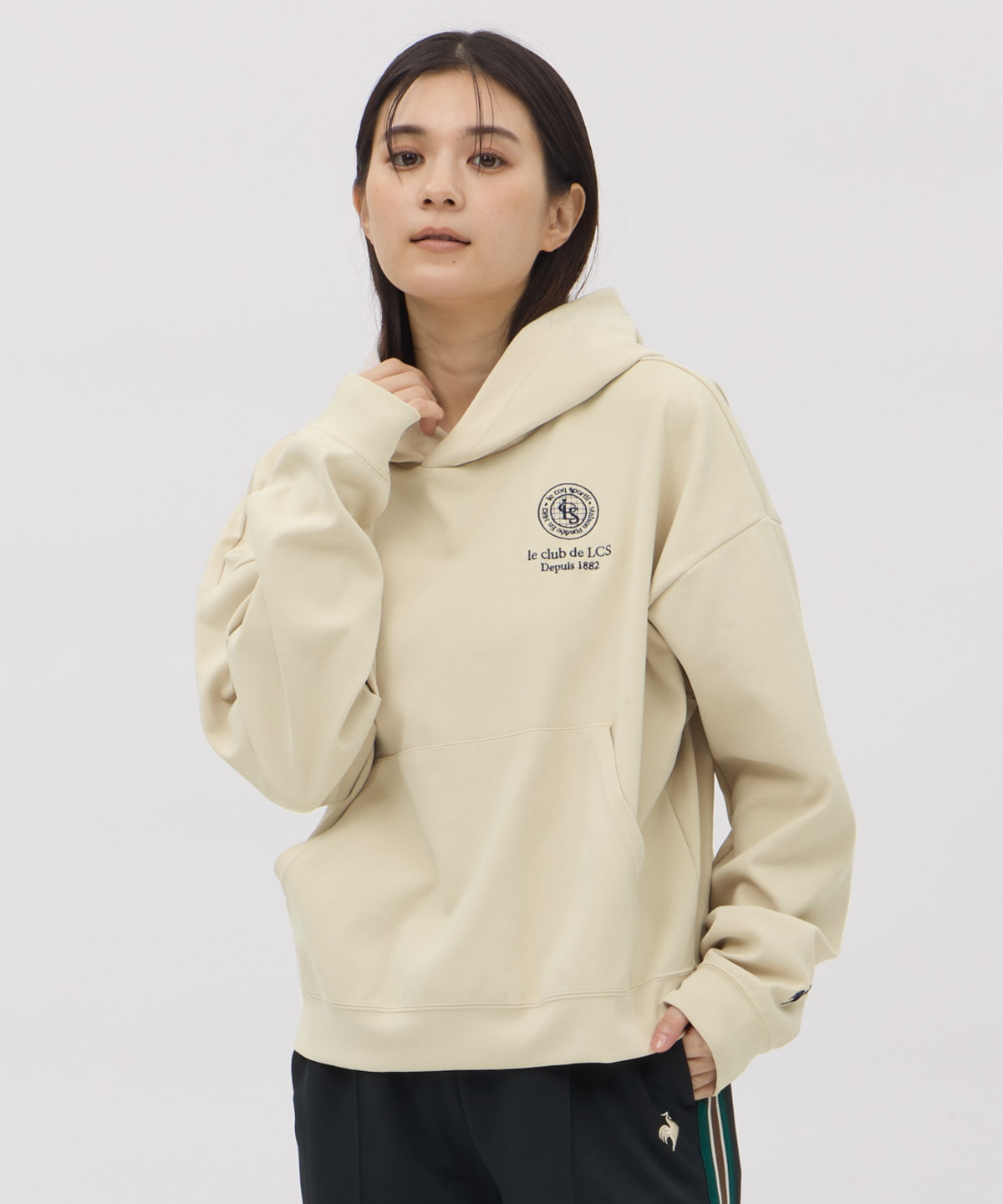 ルコックスポルティフ le coq sportif 防風リブニットフーディー