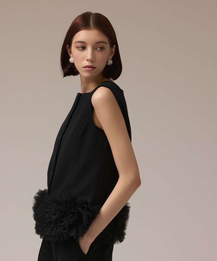 チュールヘムカットトップ レディース チュールヘムカットトップ / GRACE CONTINENTAL | GRACE