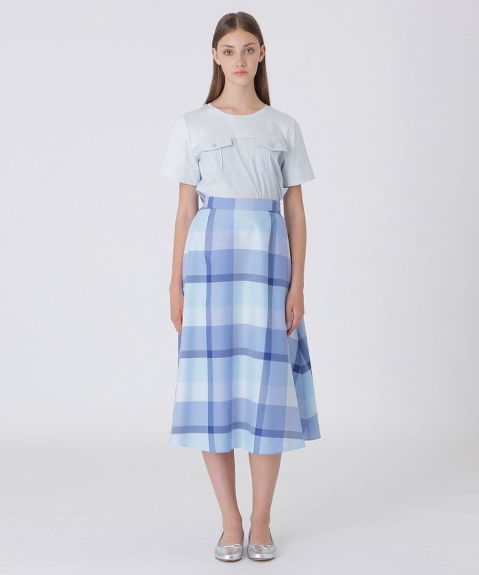 クレストブリッジチェックライトクロッシングツイルスカート