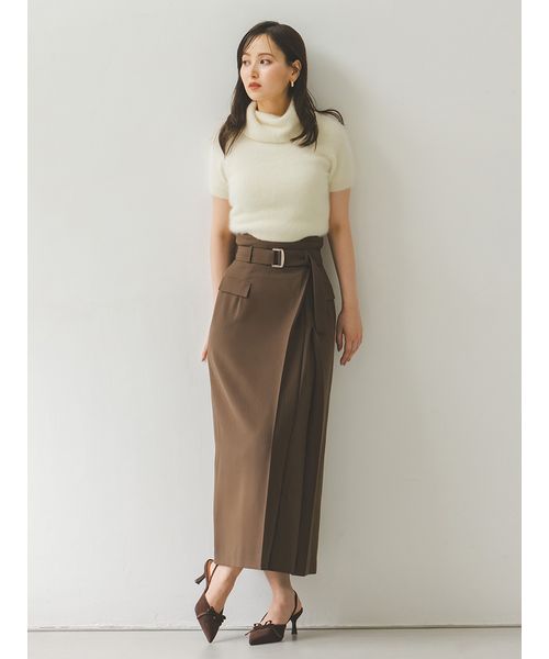 h889_NOBLE 美品♪フォックスMIXオフタートル ふわふわニット Noble（ノーブル）の「フォックスMIXオフタートル◇（ニット