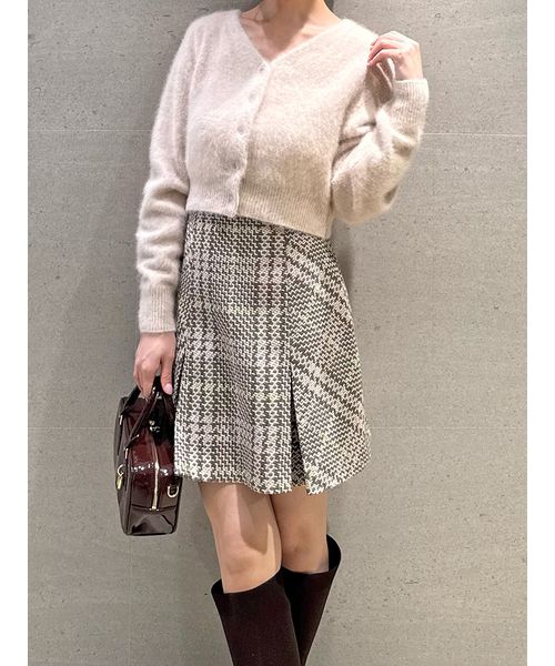 フォックスカシミヤショートジップカーディガン フォックス カシミヤ ショート ジップ カーディガン