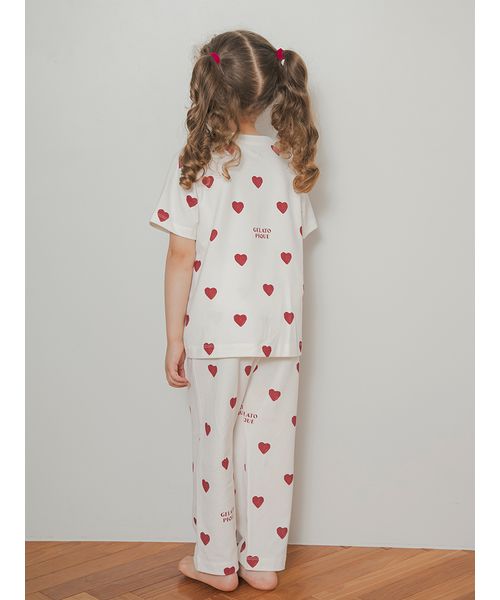 【関税込み】Kids Worldwide ピンク Heart ラウンジパンツ Pink Heart Lounge Pants by Kids Worldwide on Sale