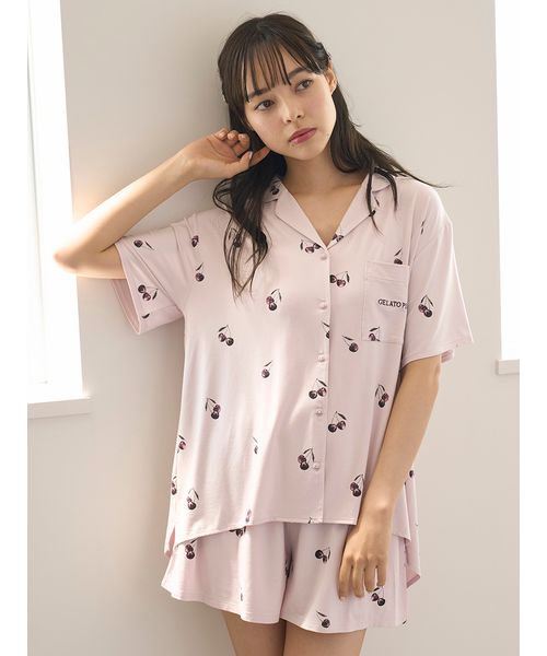 【接触冷感】チェリー柄シャツ& ショートパンツ 接触冷感】チェリー柄ショートパンツ(508363031)｜阪急百貨店
