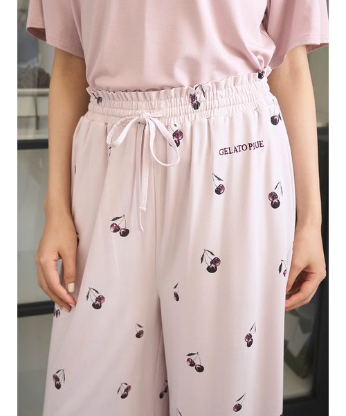 正規品♡リサイクルジェラート&チェックロングパンツ♡ピンク 接触冷感】チェリー柄ロングパンツ(508363032)｜阪急百貨店公式