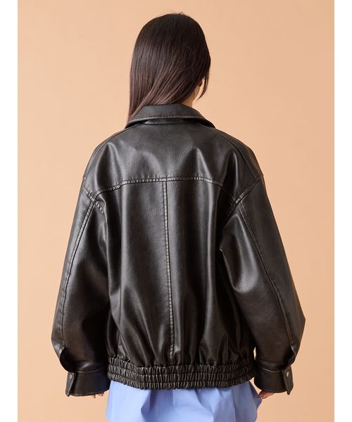 kiyoshi　50s ロカビリー　レミニッセンス　レザーブルゾン ヴィンテージフェイクレザーブルゾン(508364594)｜阪急百貨店