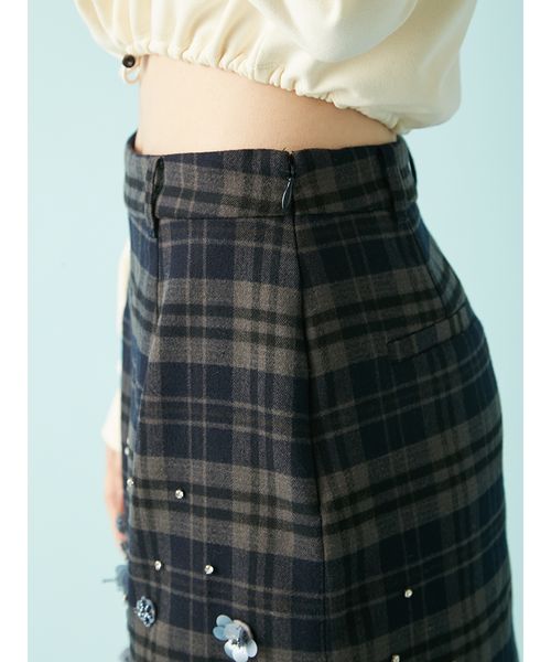 [L.B CANDY STOCK]ビジューリボンミニスカート LILY BROWN（リリーブラウン）の「【WEB限定カラー】[L.B CANDY